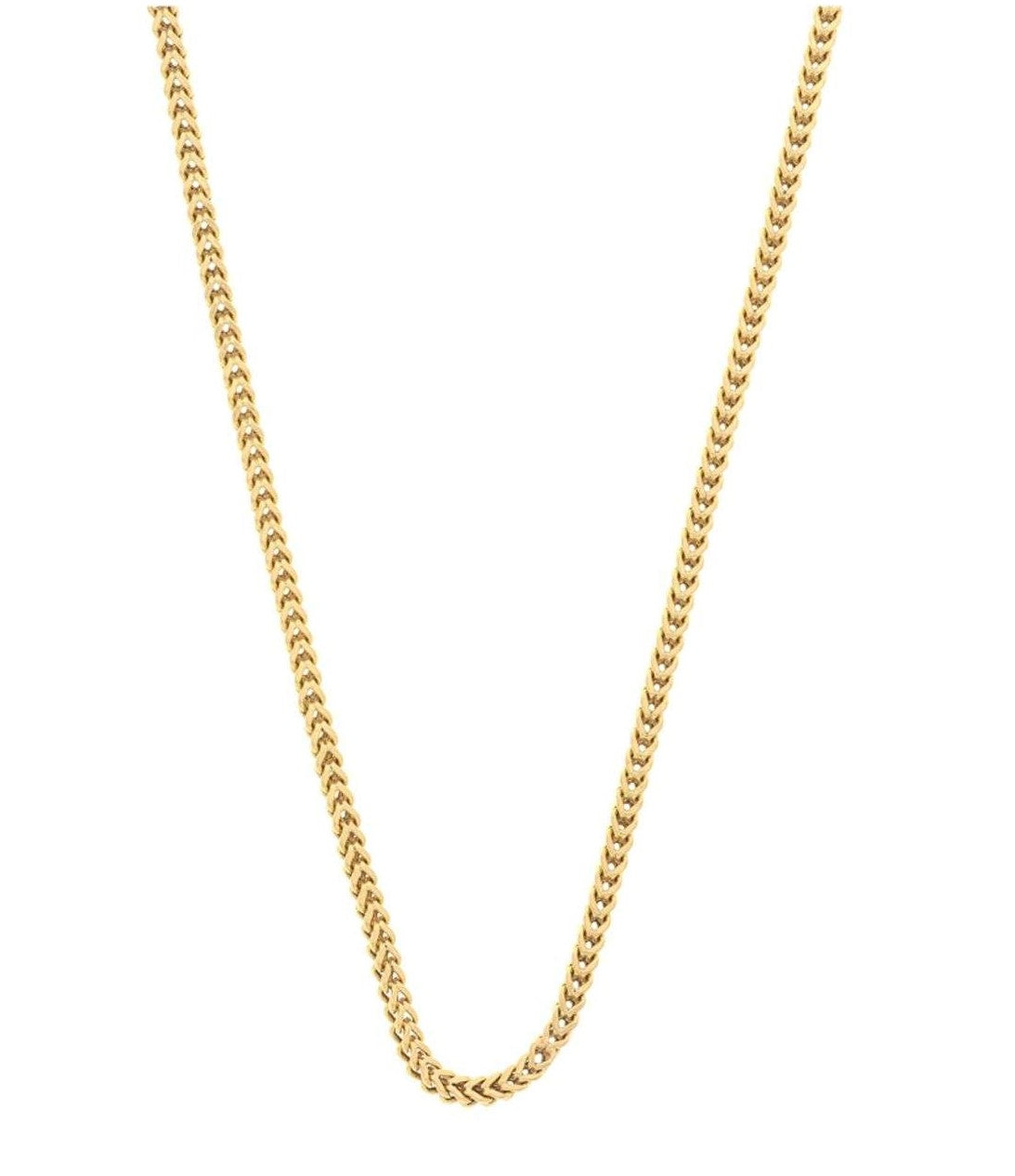 10k Yellow Gold Square Wheat Chain